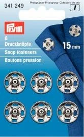 Tryckknappar (fastsys) mässing silverfärgade Extra rabatt