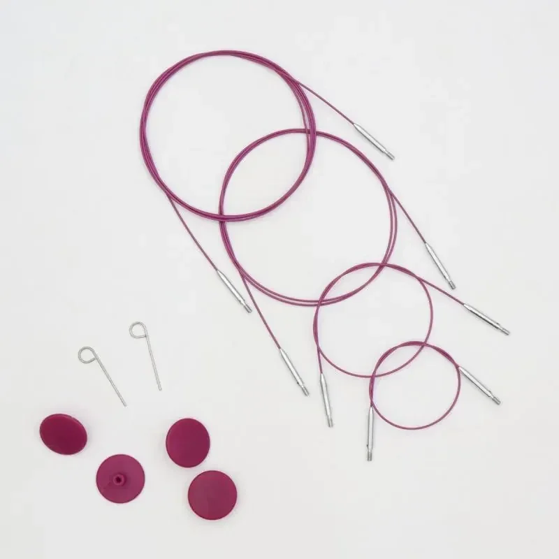 KnitPro Thin & Flex Kabel, Lila Swivel, 40–150 cm Utförsäljning