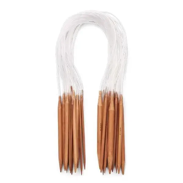 HobbyArts Bambu rundstickor set, 18 storlekar, 2-10 mm - 60 cm Kundfavorit