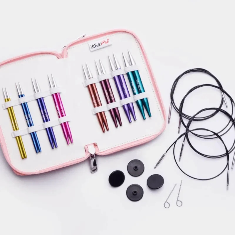 KnitPro Zing Special Utbytbara Rundstickor Set, Deluxe, 10 cm risnedsättning