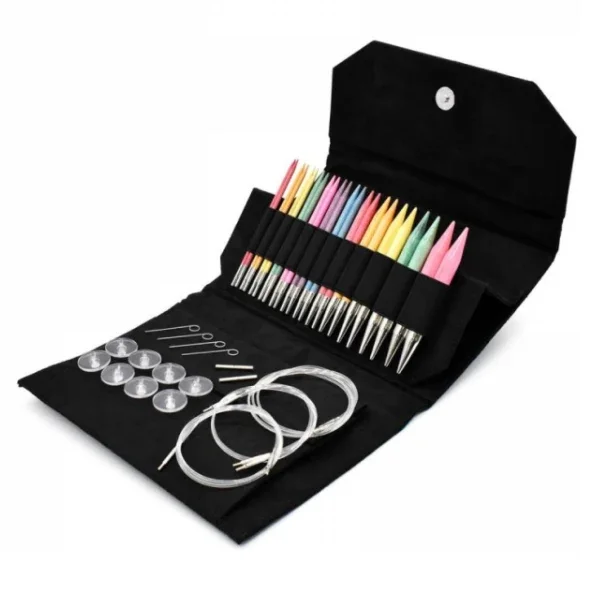 LYKKE Utbytbara Rundstickor Set Colour, Svart, 13 cm Fri frakt