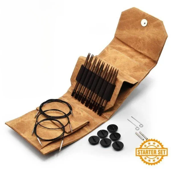 LYKKE Utbytbara Rundstickor Set Umber, Starter Set, Tan, 13 cm Populärt val