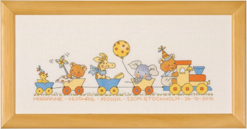Broderikit Bobbi Happy Friends 33 x 15 cm Utförsäljning