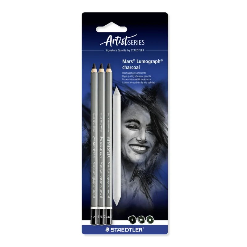I lager STAEDTLER mars lumograph charcoal & pappersstomp, 3 + 1 st