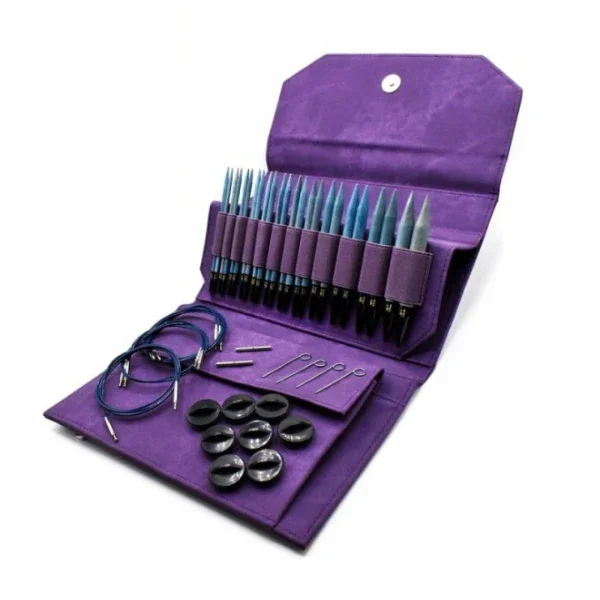 Lägg i varukorgen LYKKE Utbytbara Rundstickor Set Indigo, Violet, 13 cm