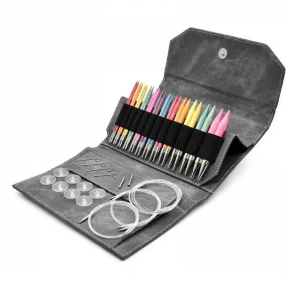Kampanjpris LYKKE Utbytbara Rundstickor Set Colour, Grå, 13 cm