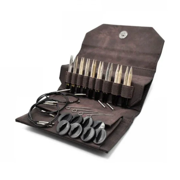 LYKKE Utbytbara Rundstickor Set Driftwood, Brun, 9 cm Fri frakt