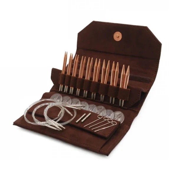 LYKKE Utbytbara Rundstickor Set Cypra, Brun, 9 cm Begränsat antal
