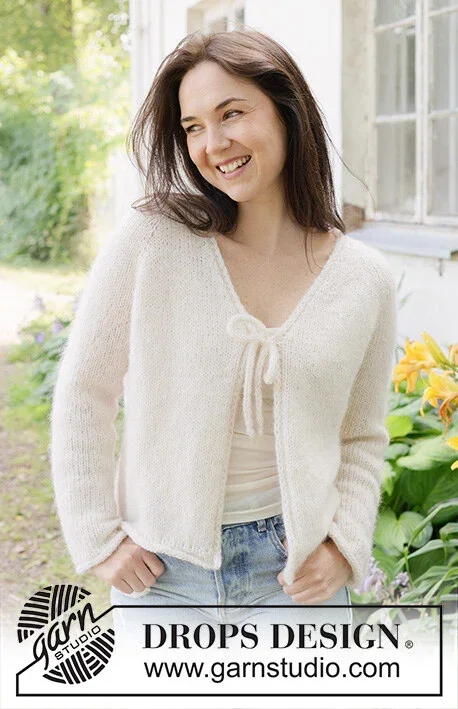 Bästa pris 258-14 Delicate Dance Cardigan by DROPS Design