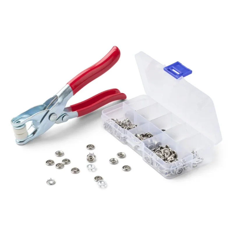 Outlet LindeHobby Tryckknappsverktyg med 50 Blandade Knappar, 9.5 mm