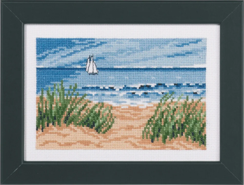 Bästa pris Broderikit Segelbåtar 18 x 13 cm
