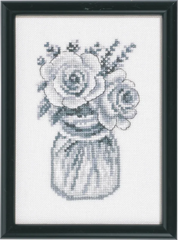Nedsatt pris Broderikit Rosor 12 x 17 cm