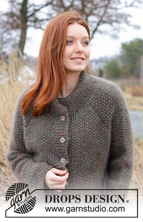 244-3 Forest Trails Cardigan by DROPS Design Nedsatt pris