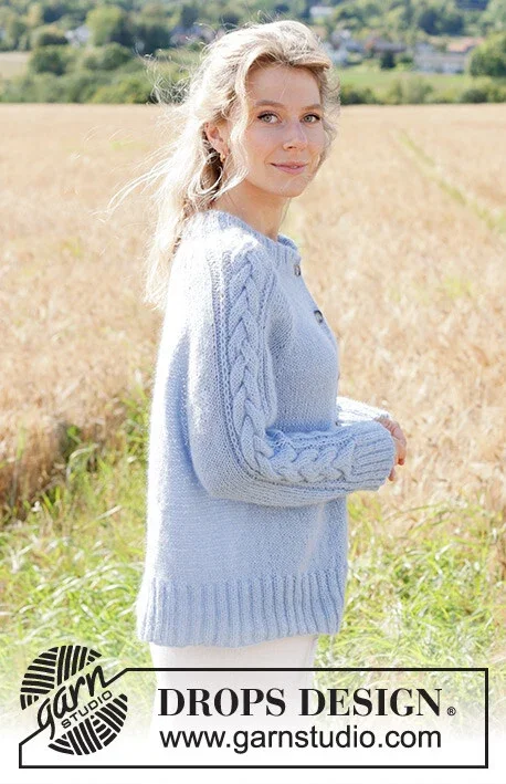 250-14 Aisling Cardigan by DROPS Design risnedsättning