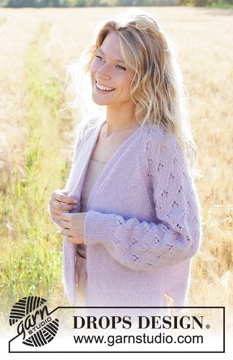 Begränsat antal 250-6 Afternoon in Provence Cardigan by DROPS Design