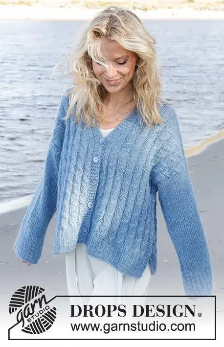 Begränsad tid 239-23 Bluebell Twist Cardigan by DROPS Design