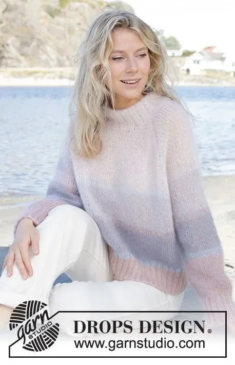 241-3 Watercolour Horizons Sweater by DROPS Design Populärt val