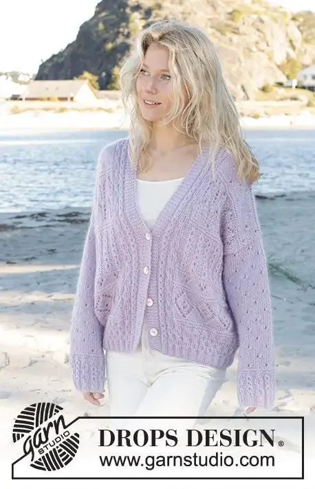 Beställ nu 241-10 Fabled Harbour Cardigan by DROPS Design