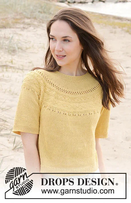 240-24 Sun Dream Tee by DROPS Design Outlet