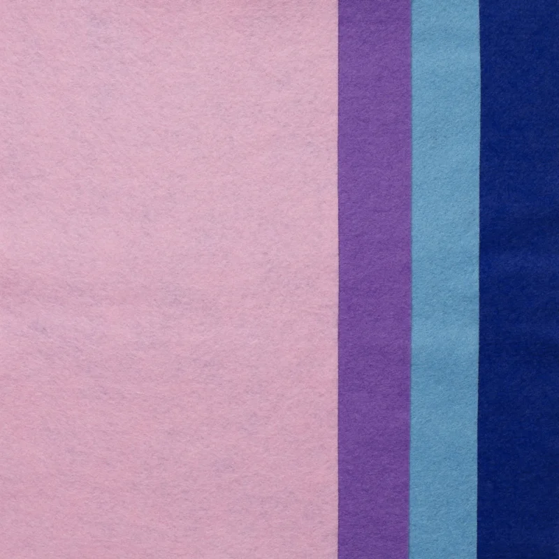 Kampanj Hobbyfilt 20x30 cm, 4 st.– rosa, lila och blå havsnyanser