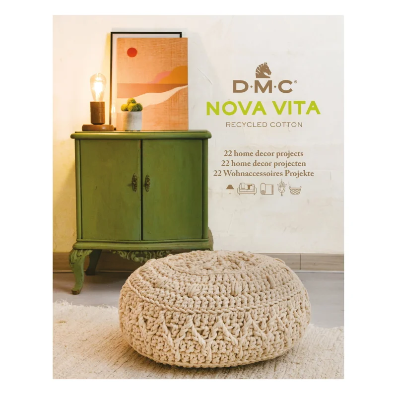 Begränsat erbjudande Mönsterbok DMC Nova Vita 12 – 22 projekt till hemmet. Svensk, dansk och finsk text.