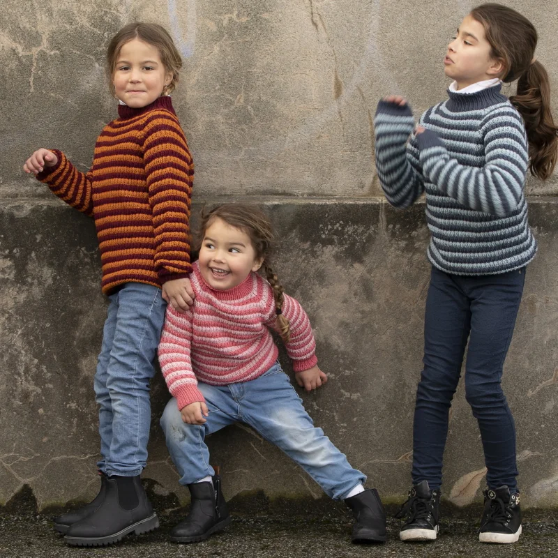 Rabatt Mönsterbok 2116 Eco Highland wool – 4 klassiska mönster för tröjor till barn