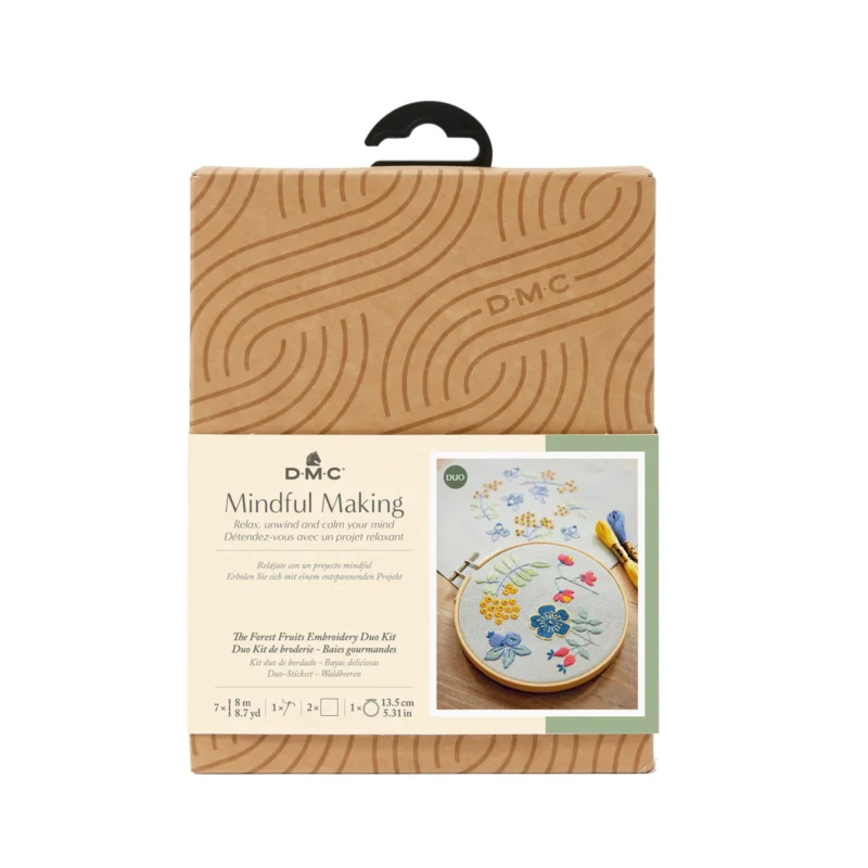 DMC Mindful making kit – brodera skogsbär och blomster Snabb frakt