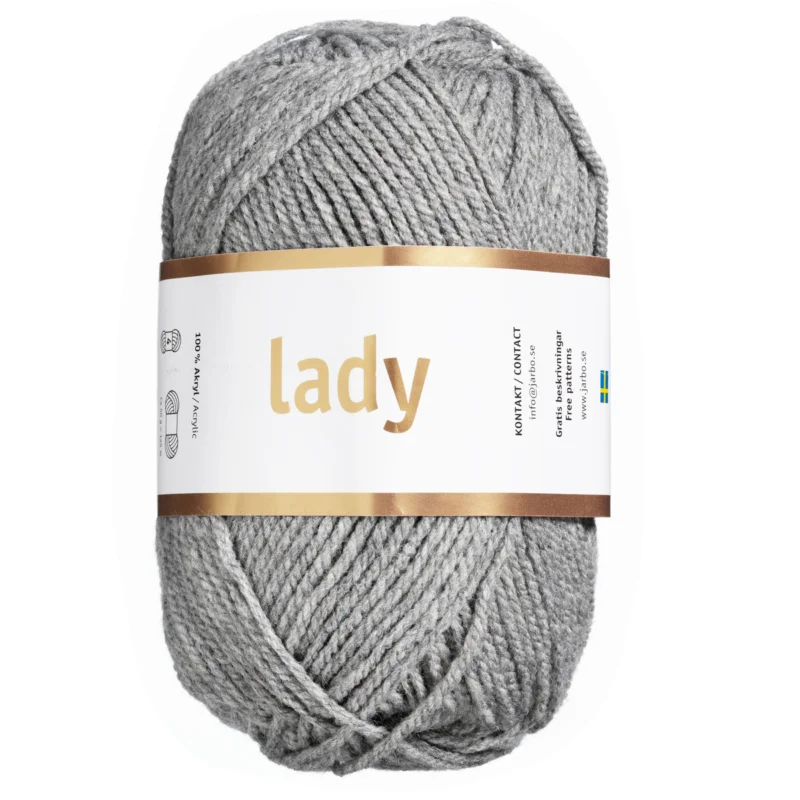 Garn Järbo Lady 50g grå – 44203 Grey Begränsat antal