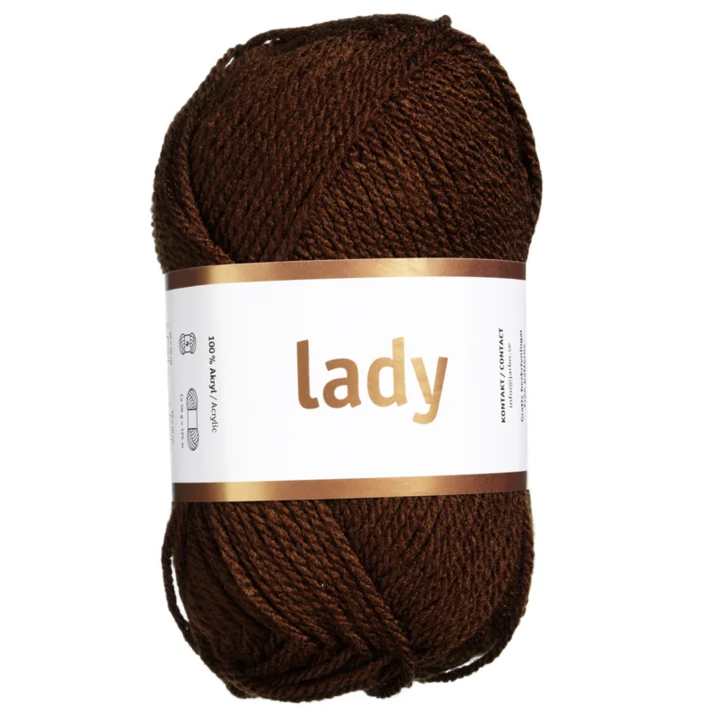 Endast idag Garn Järbo Lady 50g brun – 44209 Brown