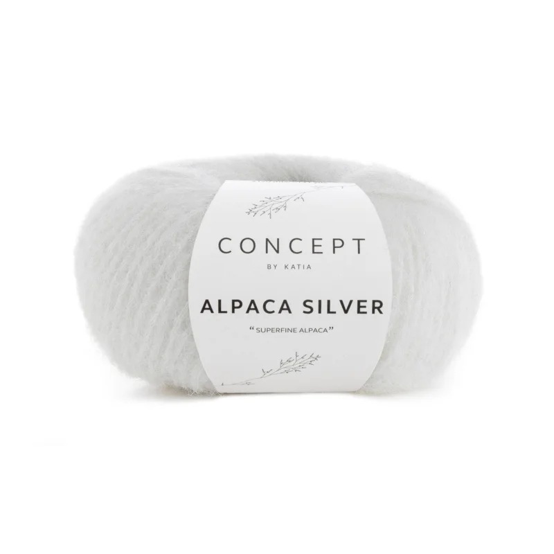 Säker betalning Garn Alpaca silver 25g vit