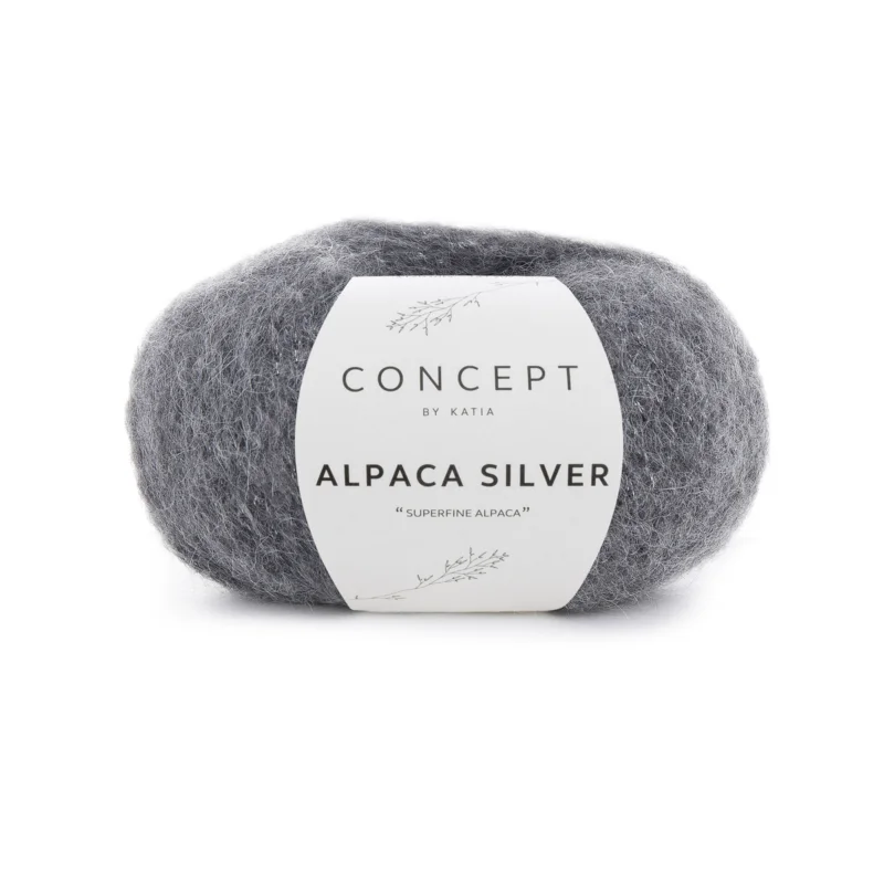 Begränsad tid Garn Alpaca silver 25g m.grå