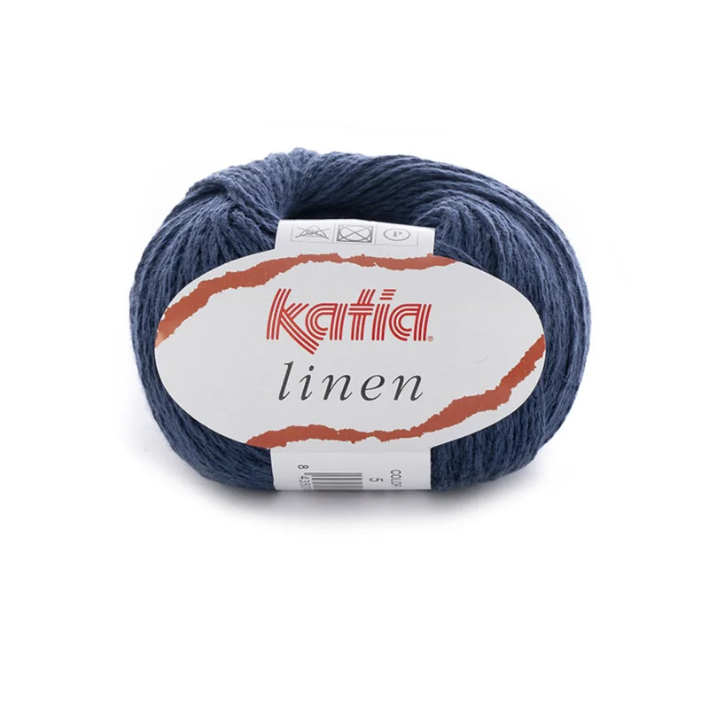 Lågt pris Garn Linen 50g mörkblå