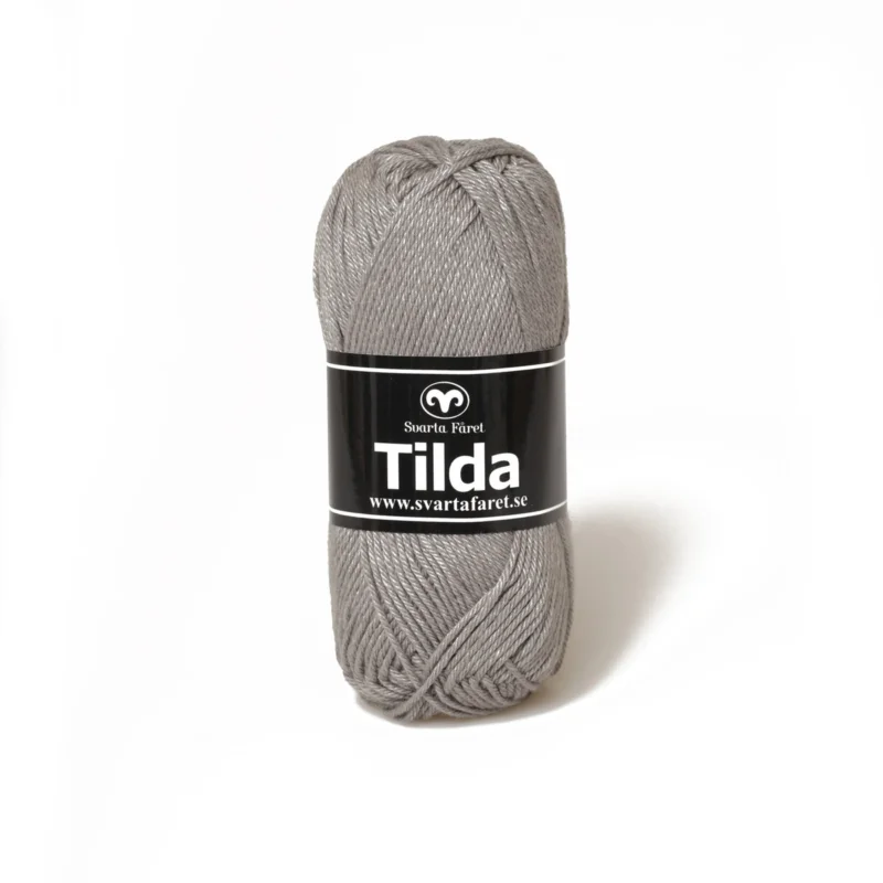 Garn Svarta Fåret Tilda 50g grå – Puritan grey 08 Snabb frakt