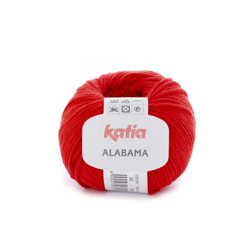 Garn Alabama 50g röd I lager