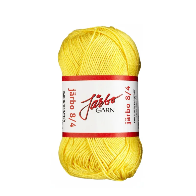 Garn Järbo 8/4 50g gul – 32001 Yellow Populärt val