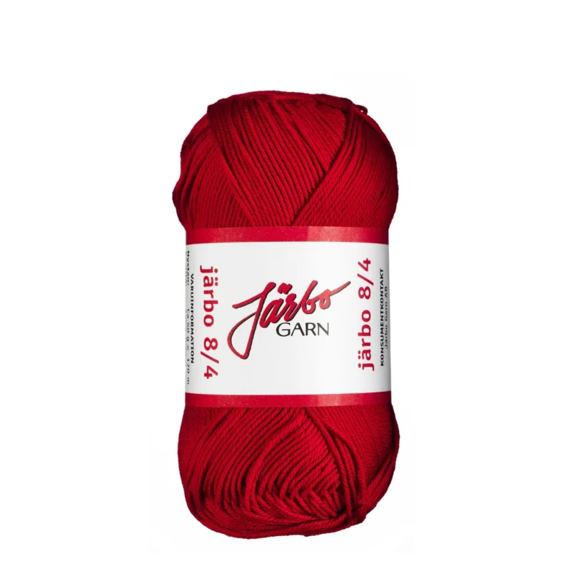 Garn Järbo 8/4 50g röd – 32011 Red Billig