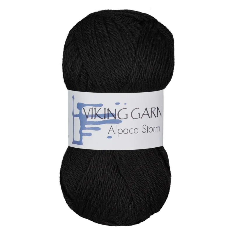 Beställ idag Viking Garn Alpaca Storm 50g svart 503