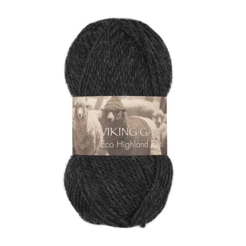 Extra rabatt Viking Garn Eco Highland Wool 50g koksgrå 217