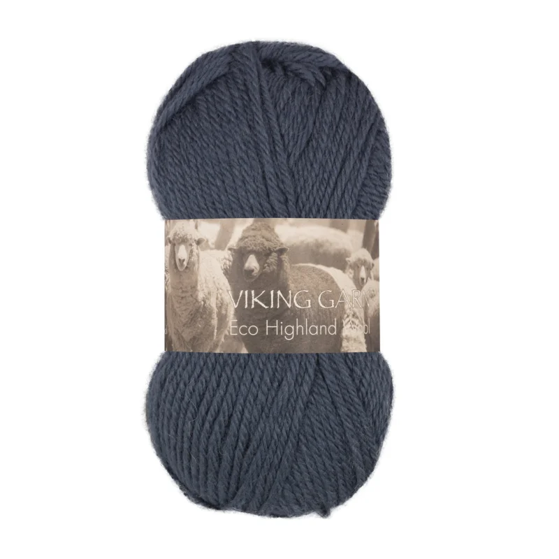 Viking Garn Eco Highland Wool 50g jeansblå 227 risnedsättning