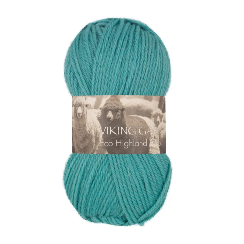 Billigare Viking Garn Eco Highland Wool 50g petroleum 229