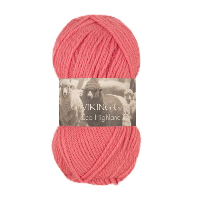 Begränsat erbjudande Viking Garn Eco Highland Wool 50g korall 264