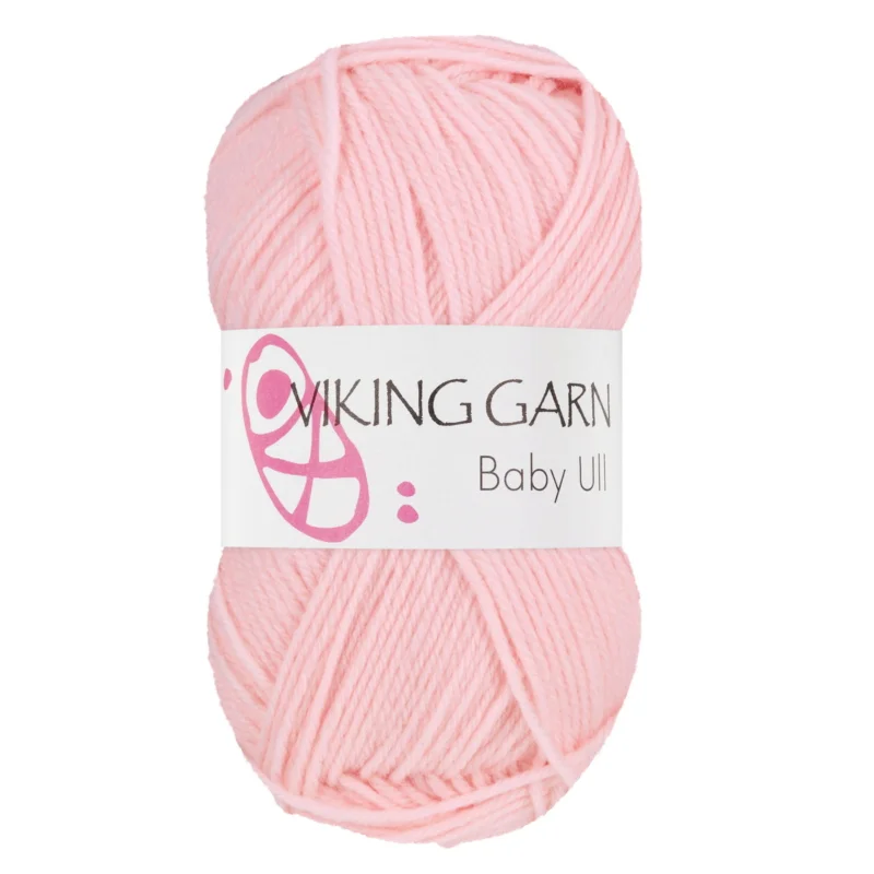 Begränsat antal Viking Garn Baby Ull 50g ljusrosa 364