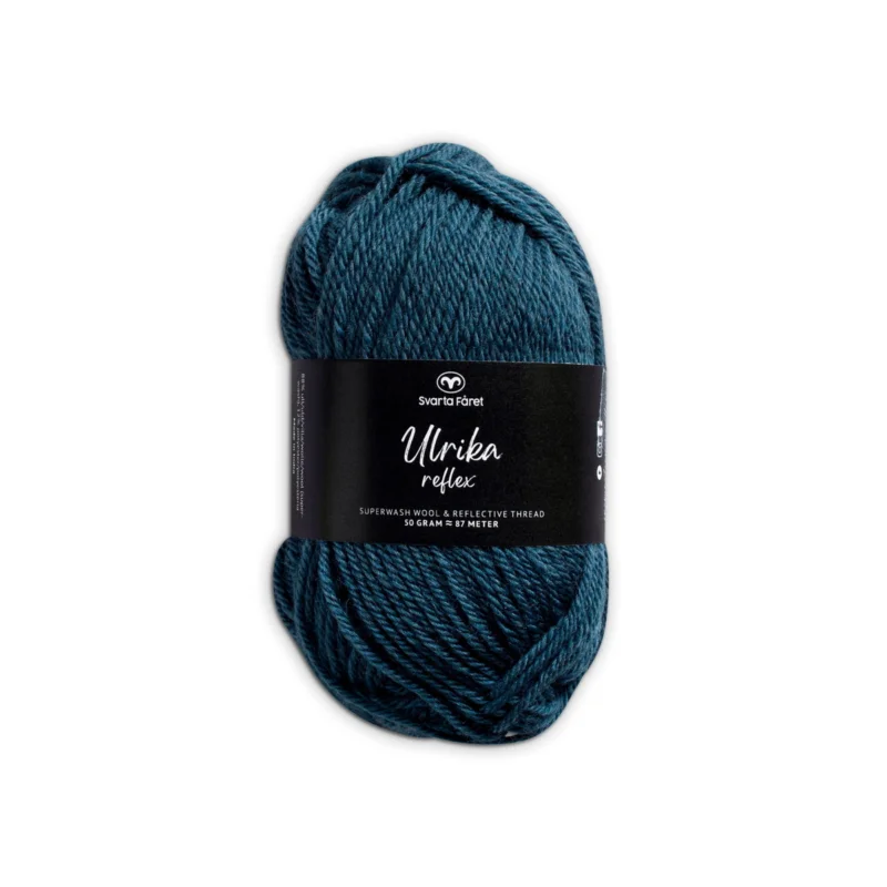 Lägg i varukorgen Garn Svarta Fåret Ulrika Reflex 50g jeans – 087 Gasoline blue