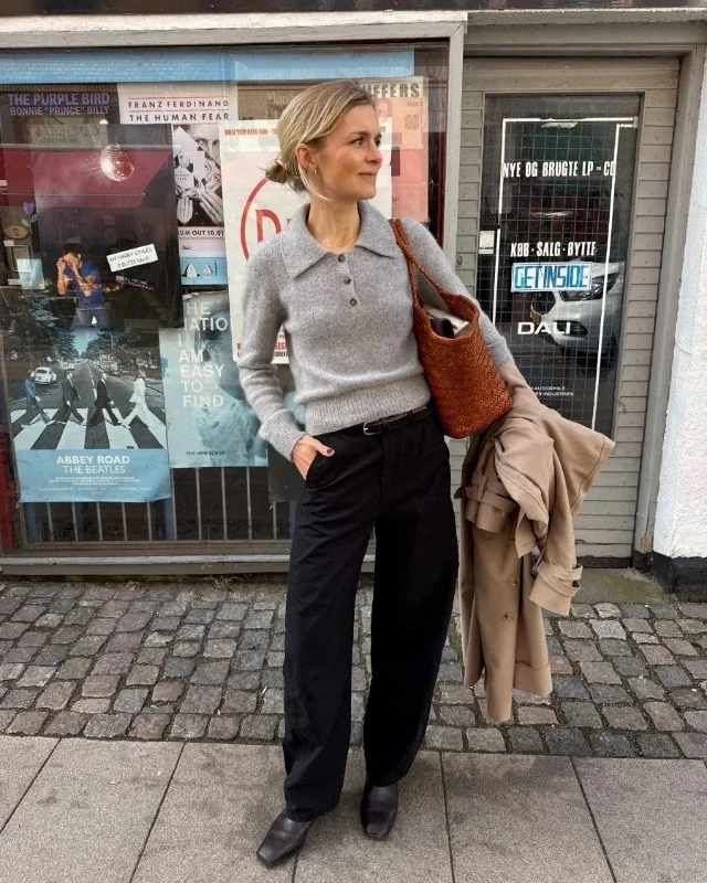 Expressleverans "PETRA POLO" stickad i Cashmere mönster från PetiteKnit