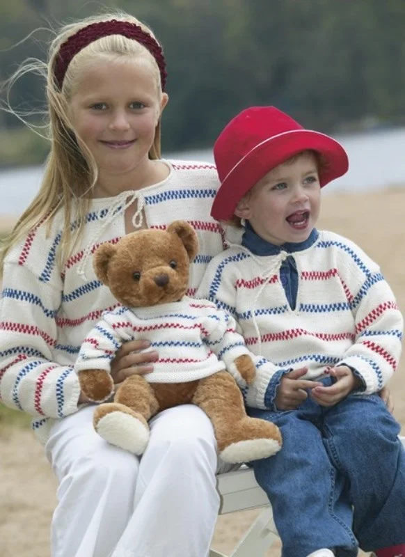 Stickmönster till den klassiska Pippitröjan i Tilda 6mån-12år och till nalle. Rabatter