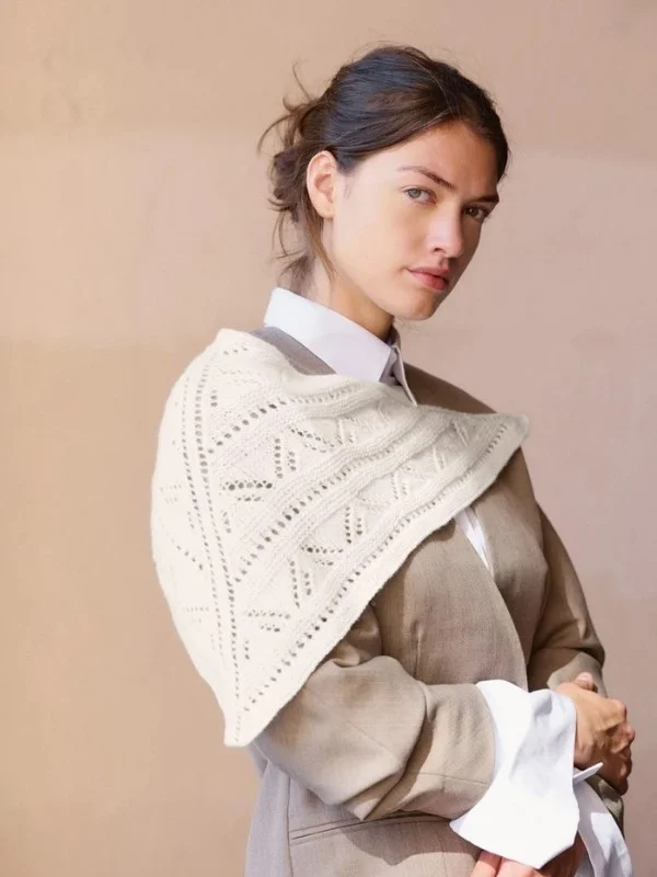 Fri frakt "PETRA SCARF" stickad i Cashmere 2508-1