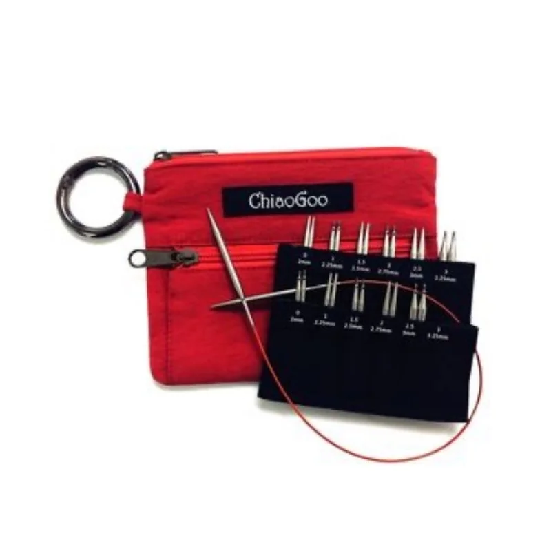 risnedsättning ChiaoGoo TWIST Shorties Mini - Set med ändstickor (12 par, 5 & 8 cm)