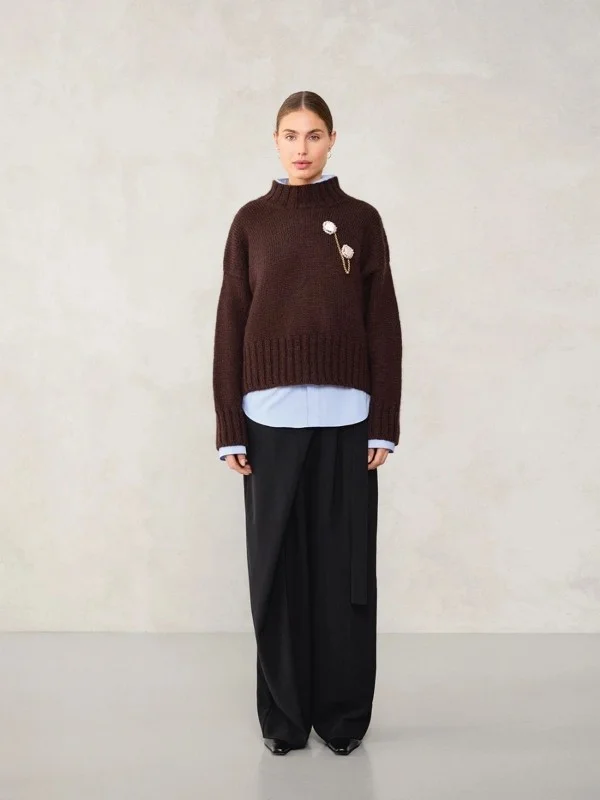 "MINDY SWEATER CHUNKY EDITION" stickad i Peer Gynt och Tynn Silk Mohair 2507-5 I lager