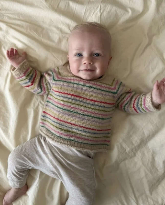 ”Frankie Sweater” stickad i Mandarin Naturell eller Duo Fynd