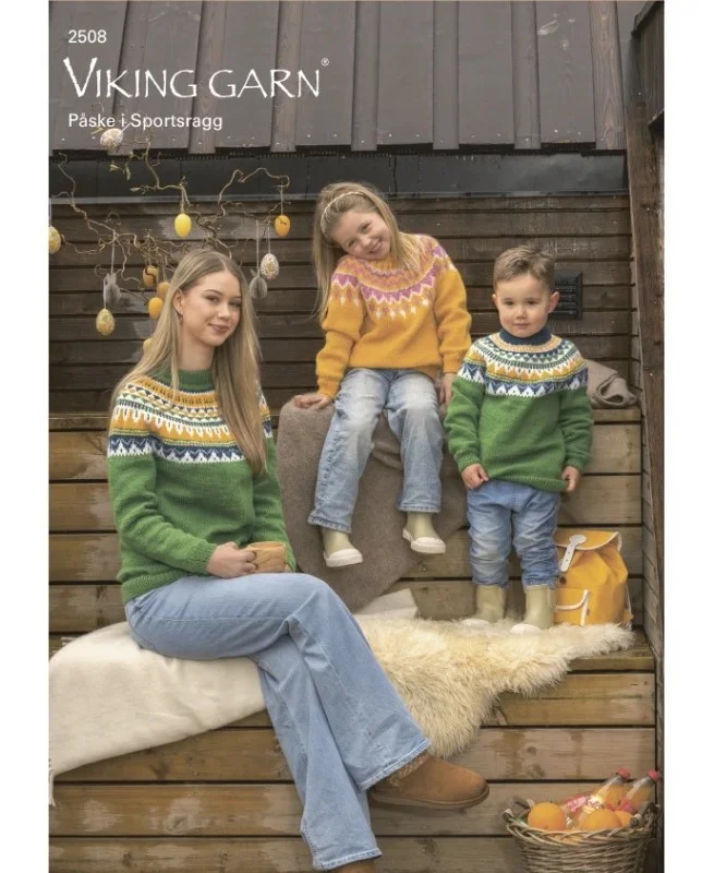 Begränsat erbjudande Mönsterkatalog från Viking Garn, Påsk 2508 i Sportsragg